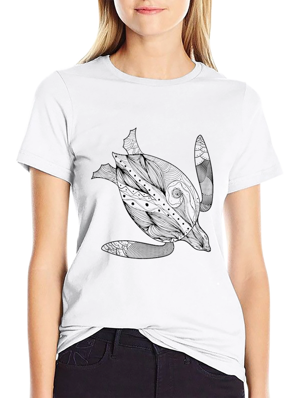 Sea Turtle Graphic Tee - Modern Print