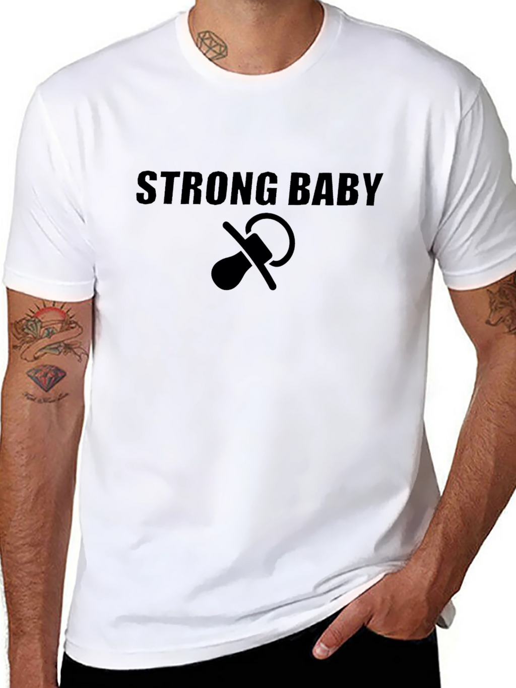 Strong Baby Graphic Tee - Unisex Cotton T-Shirt