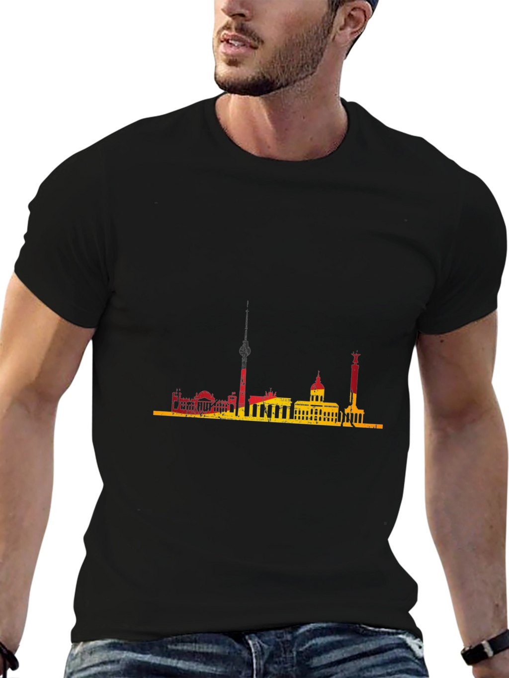 Berlin Skyline Graphic Tee - Black T-Shirt