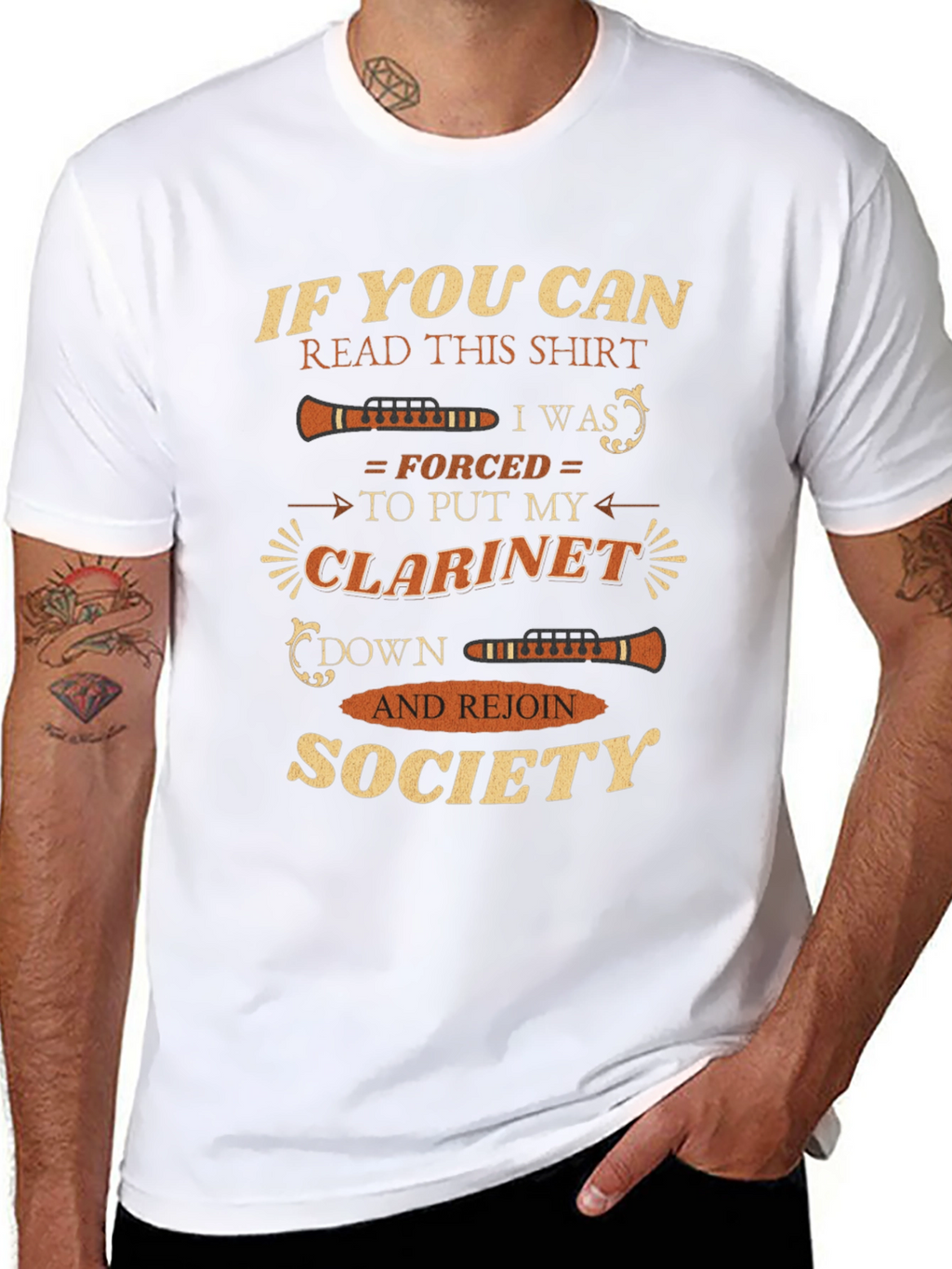 Clarinet Player T-Shirt - If You Can Read This