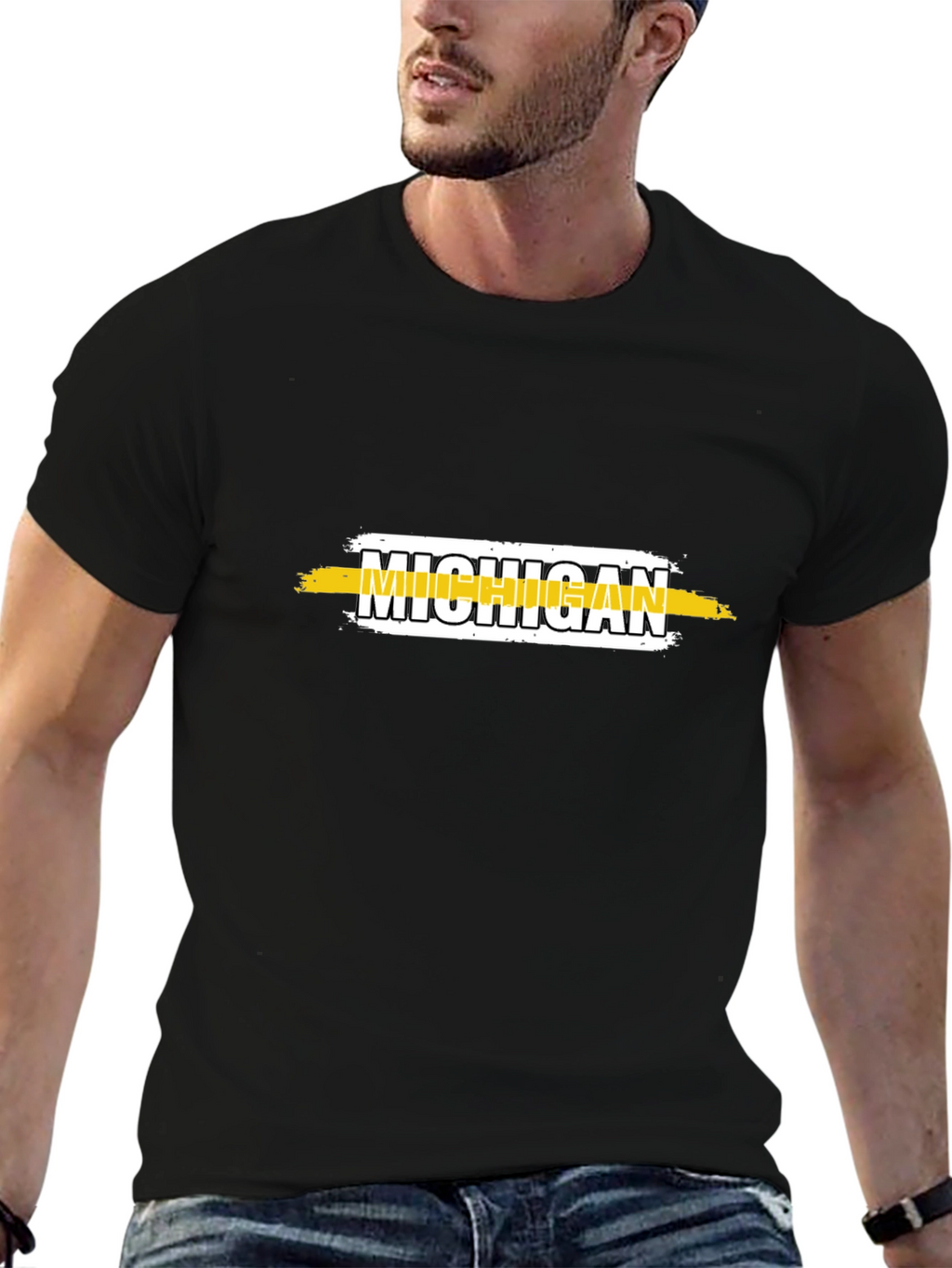 Michigan Graphic T-Shirt - Black Tee