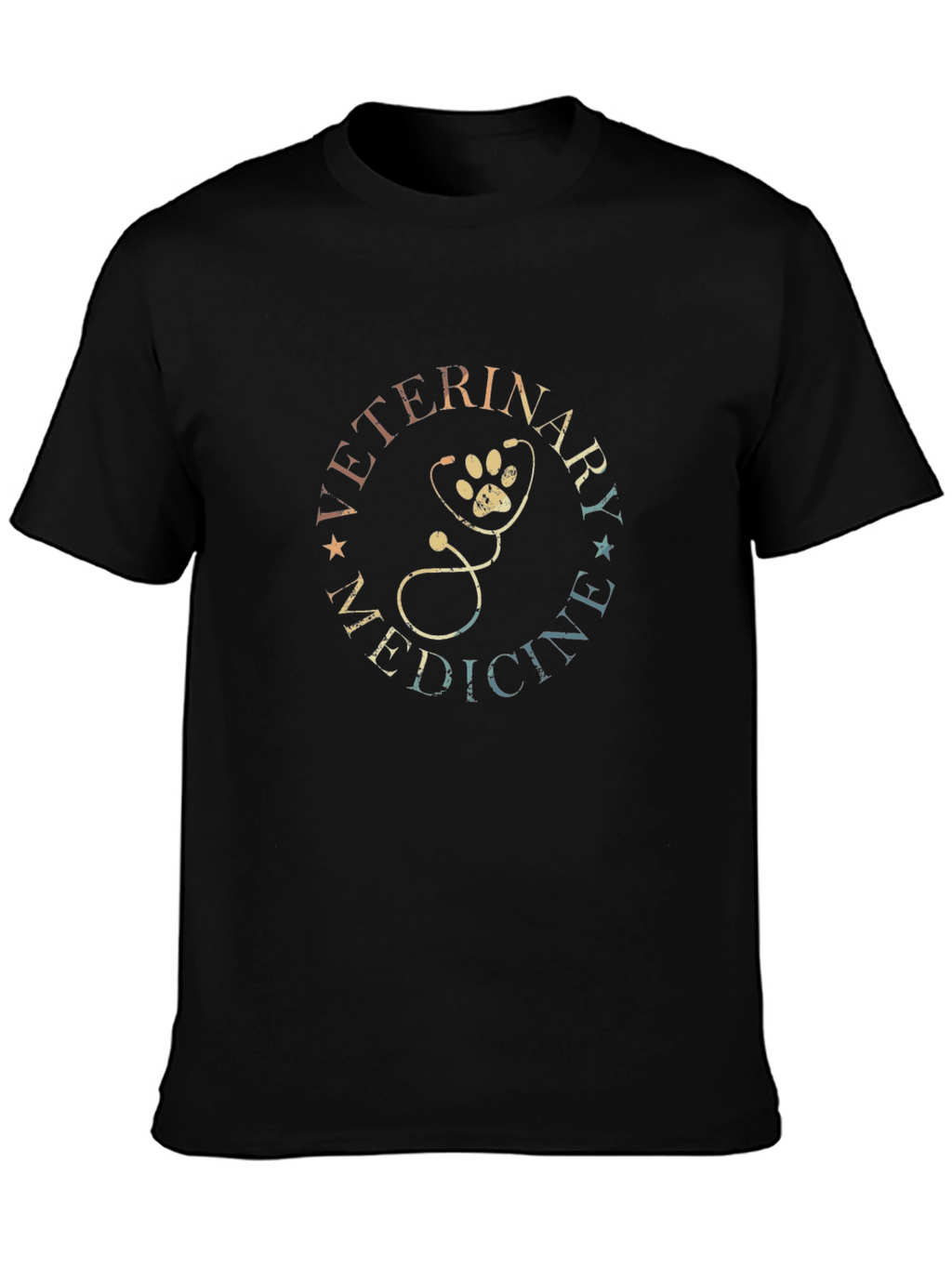 Veterinary Medicine Paw Stethoscope Graphic Tee