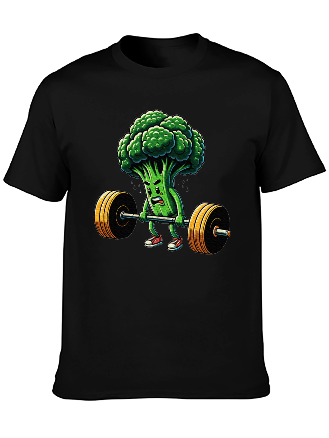 Broccoli Weightlifter Graphic T-Shirt