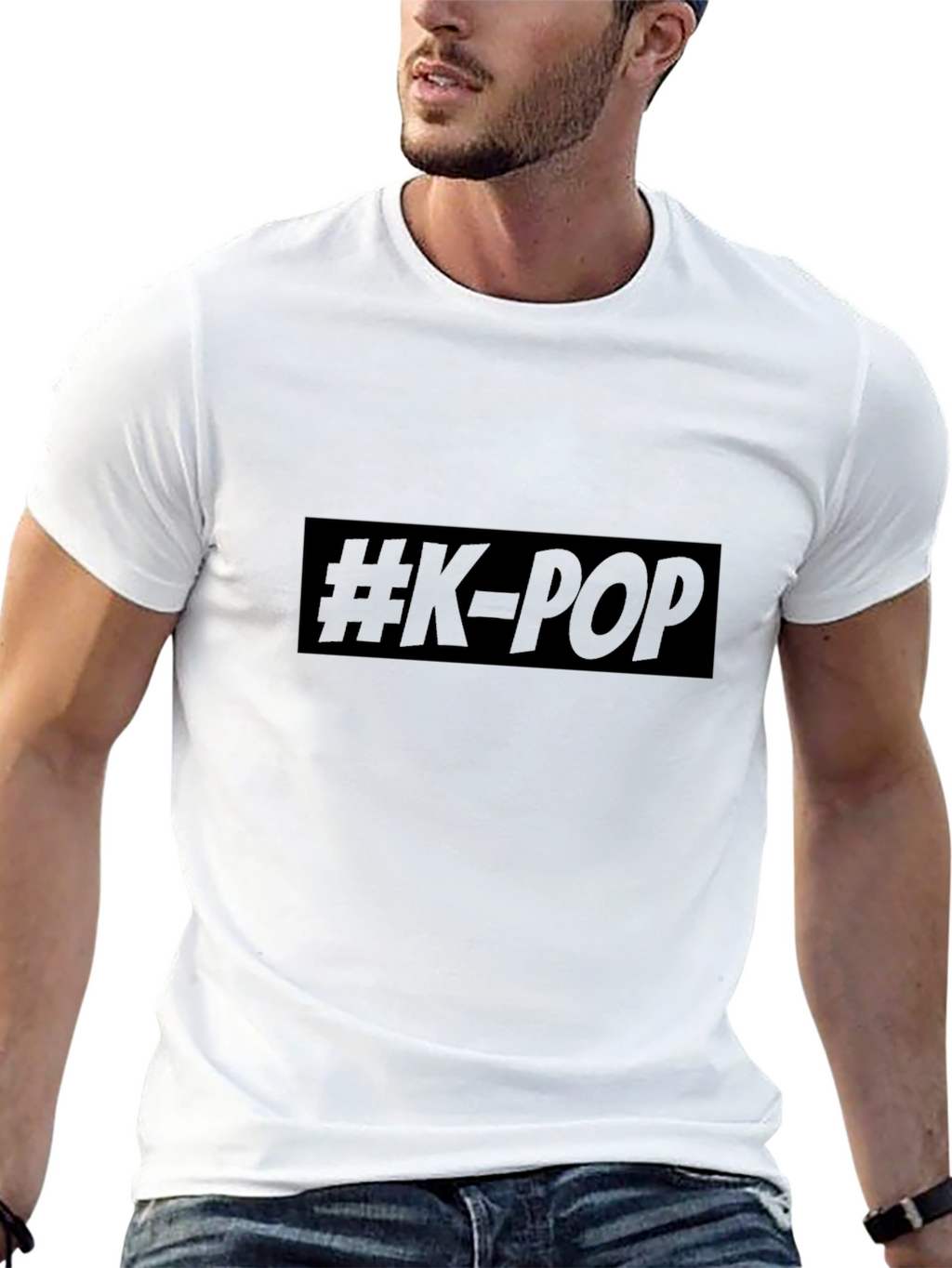 Stylish #K-POP Graphic T-Shirt