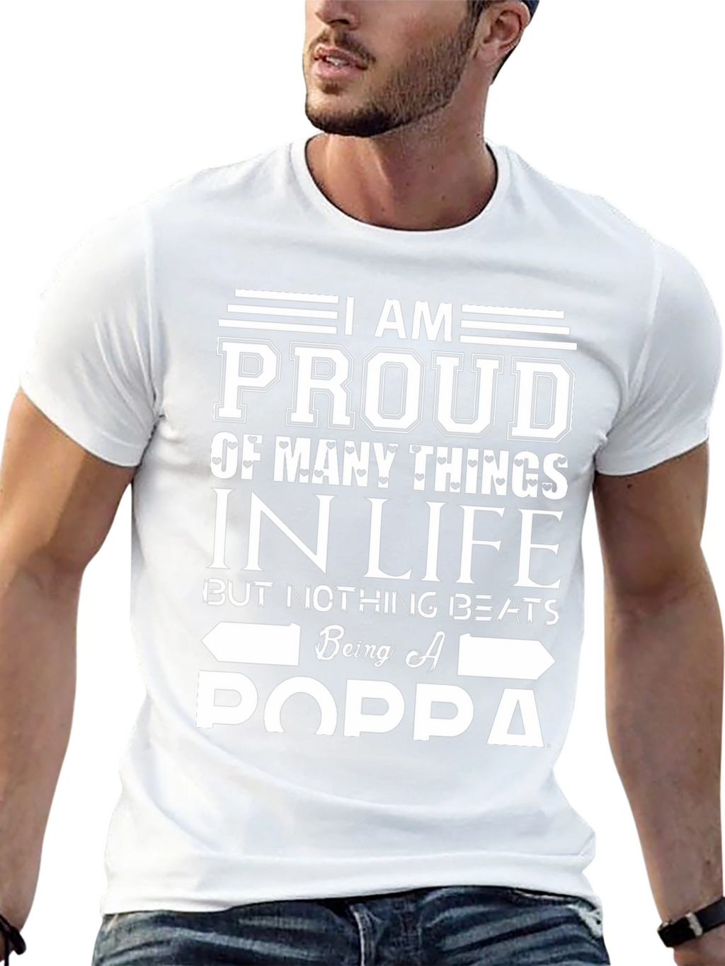 Proud Poppa Graphic Tee - Fathers Day Gift