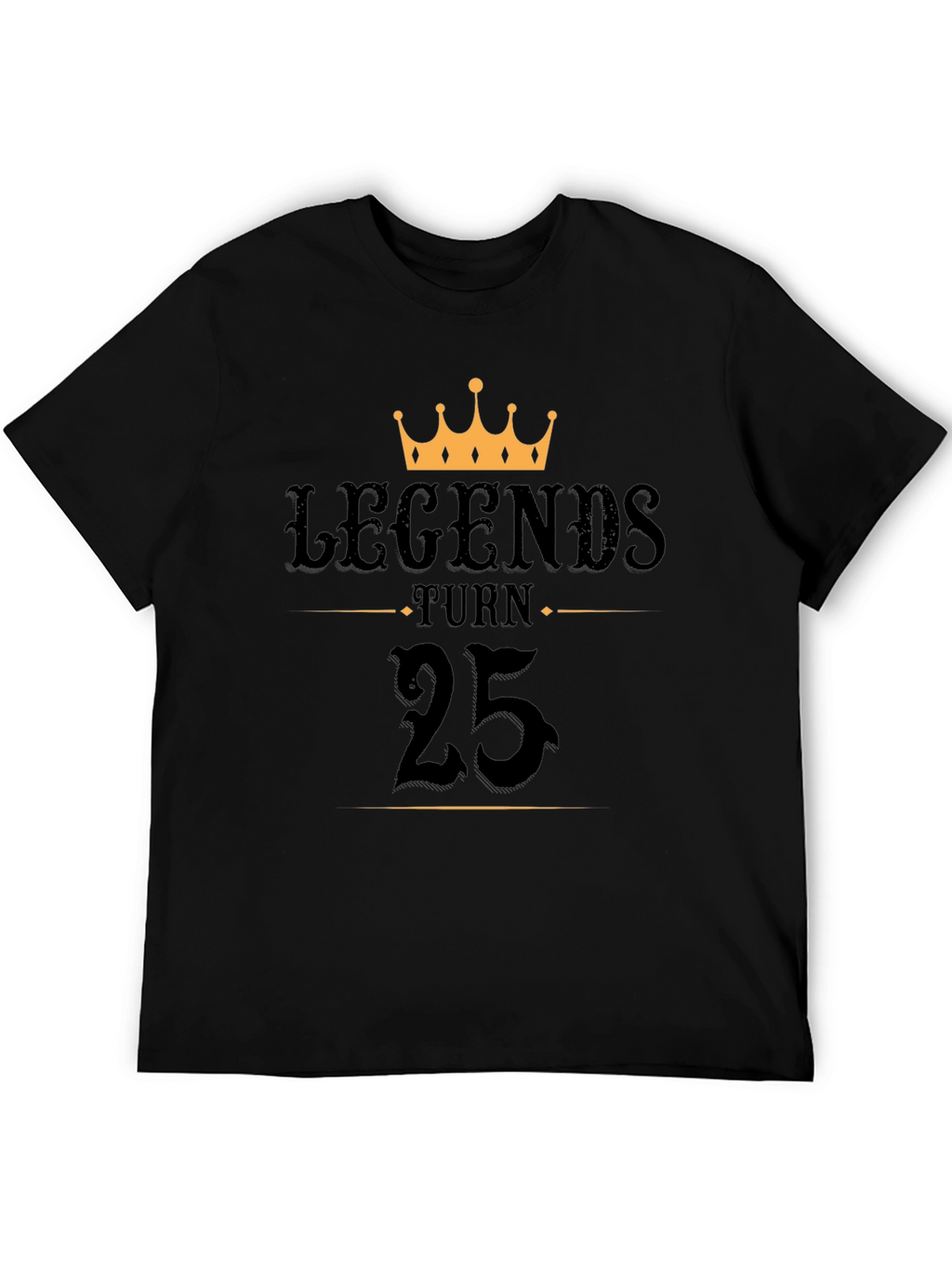Legends Turn 25 Black Graphic T-Shirt