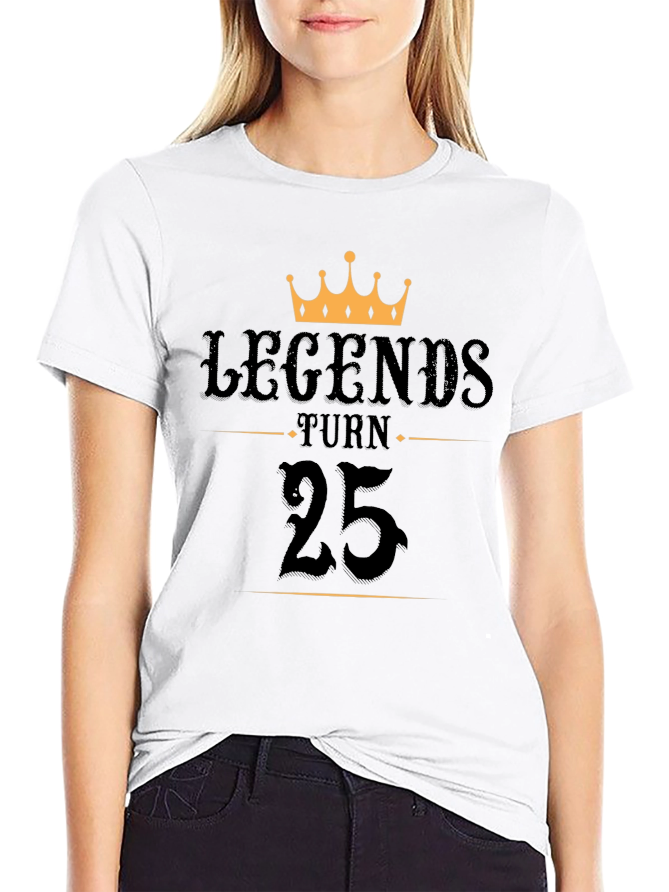 Legends Turn 25 Black Graphic T-Shirt