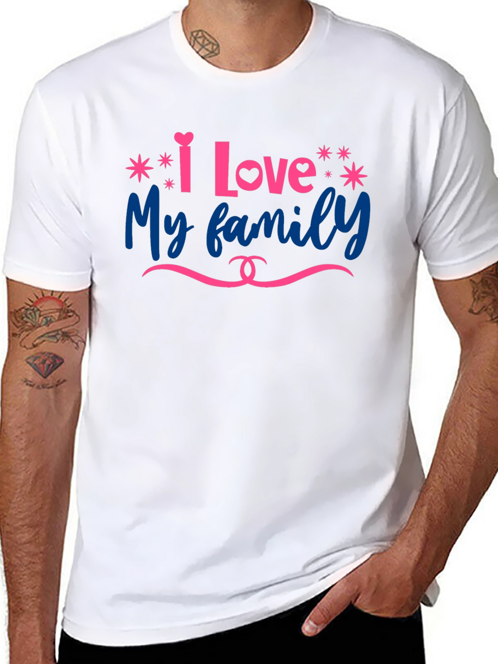 I Love My Family Graphic T-Shirt