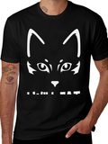 Black Cat Graphic Tee - Cool & Casual