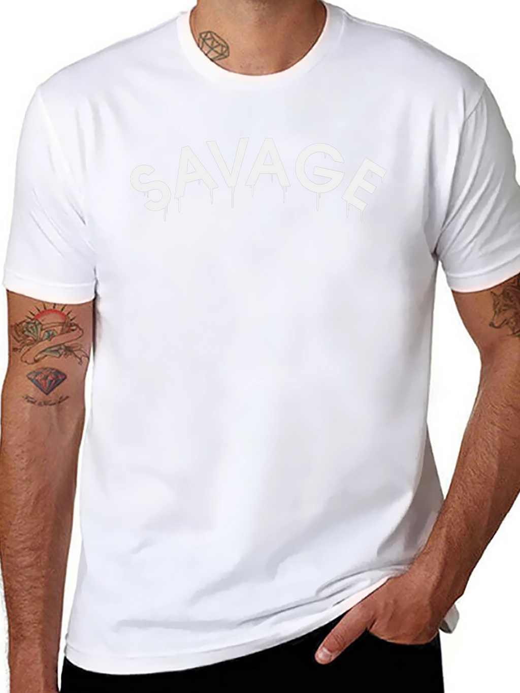Savage Graphic Tee - Mens Black Crew Neck