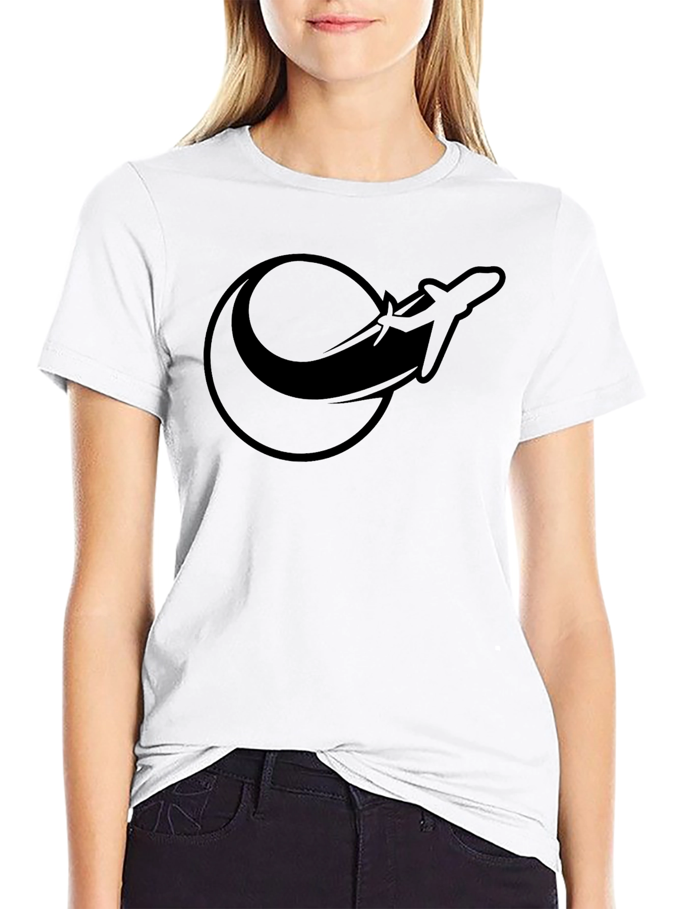 Jetsetter Black Graphic Tee
