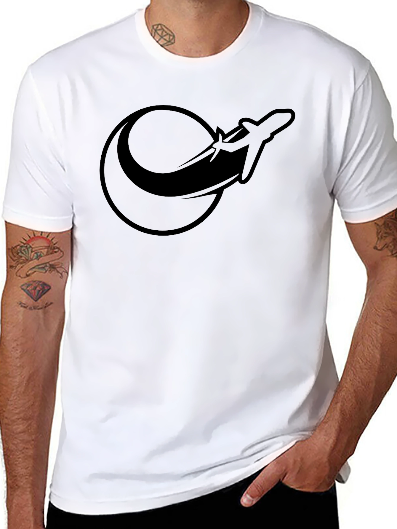 Jetsetter Black Graphic Tee