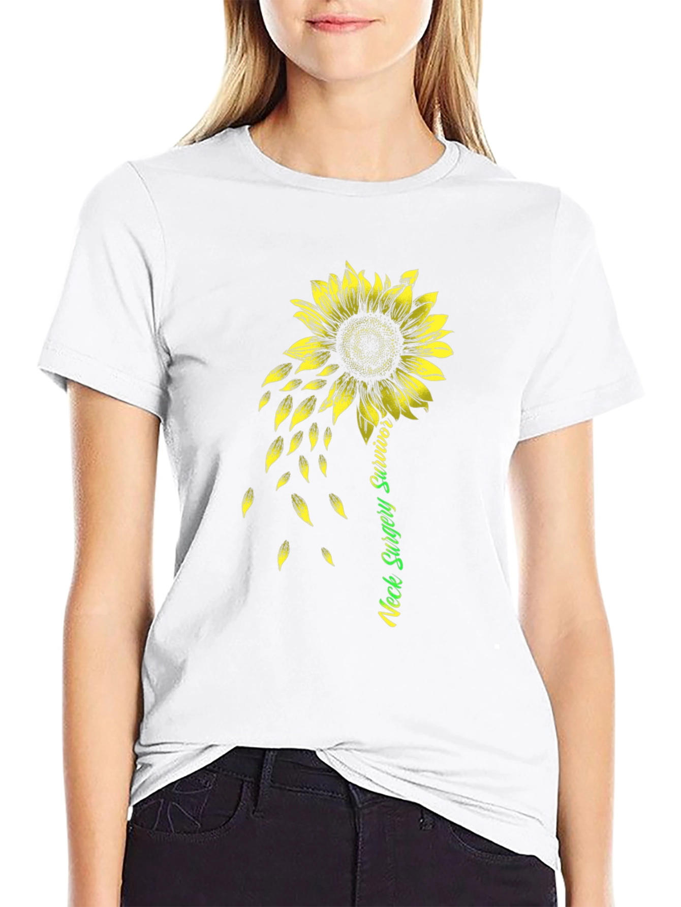 Neck Surgery Survivor Sunflower T-Shirt