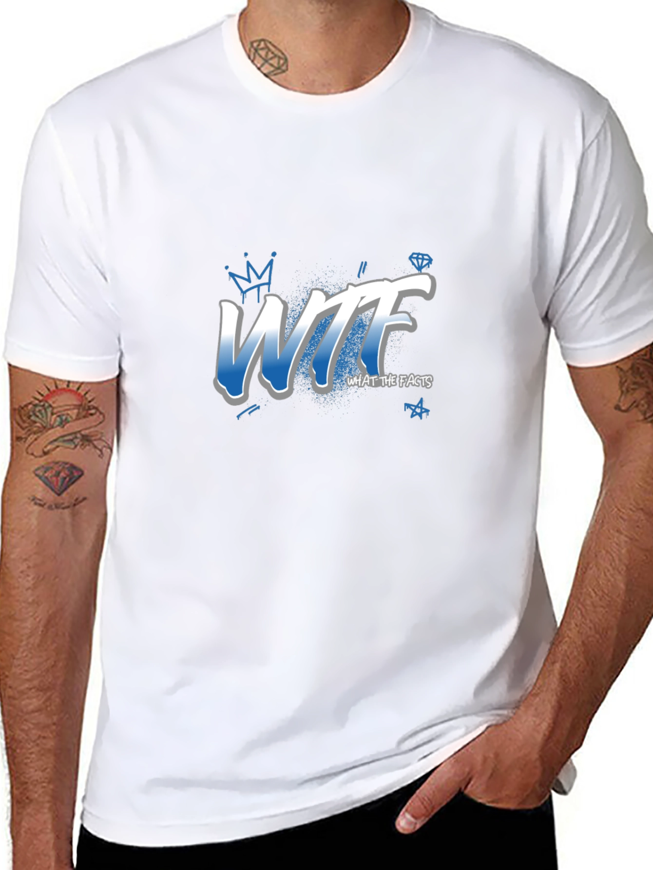 WTF What the Facts Black T-Shirt