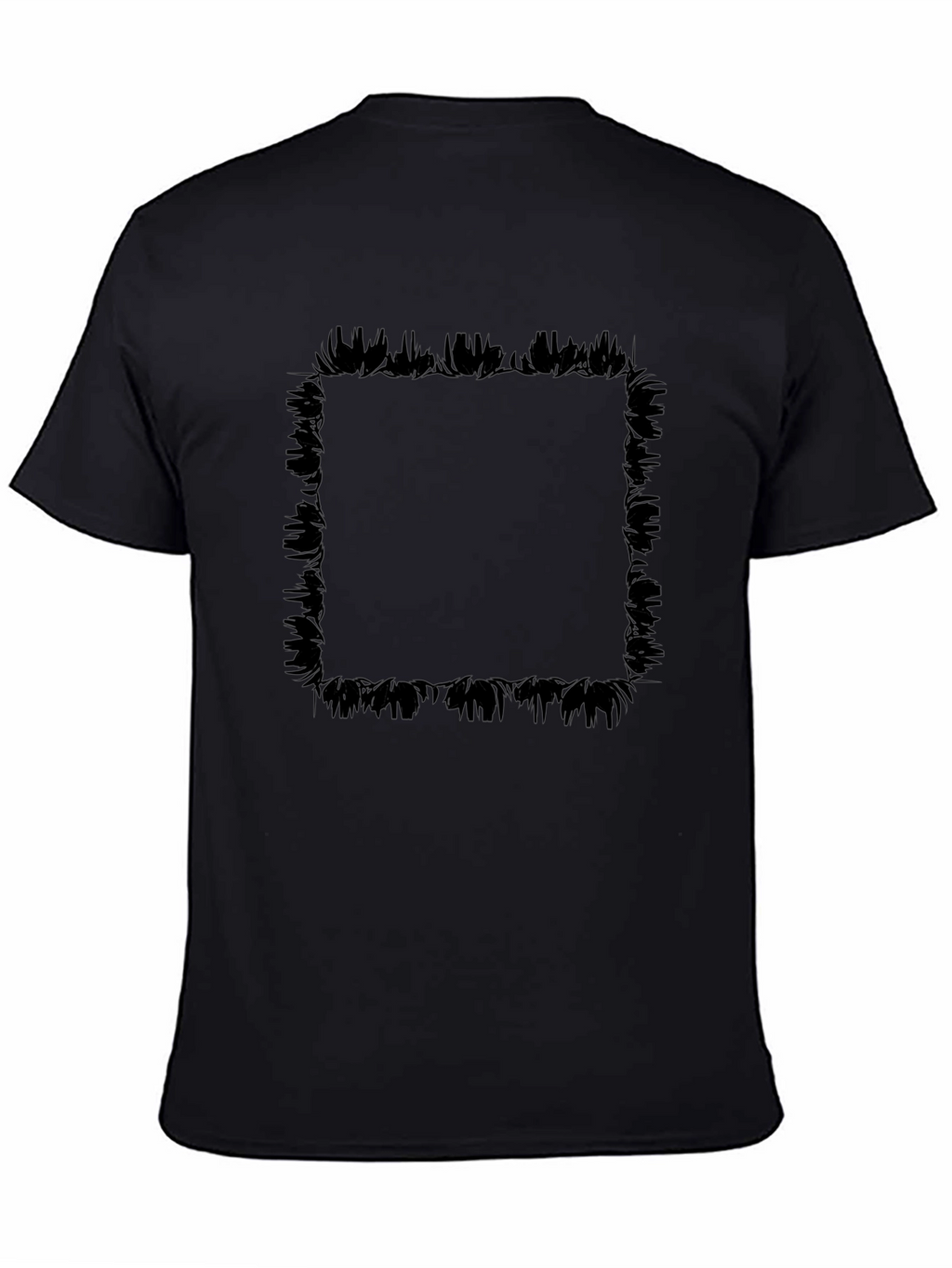 Edgy Graphic Tee - Black Brushstroke Frame
