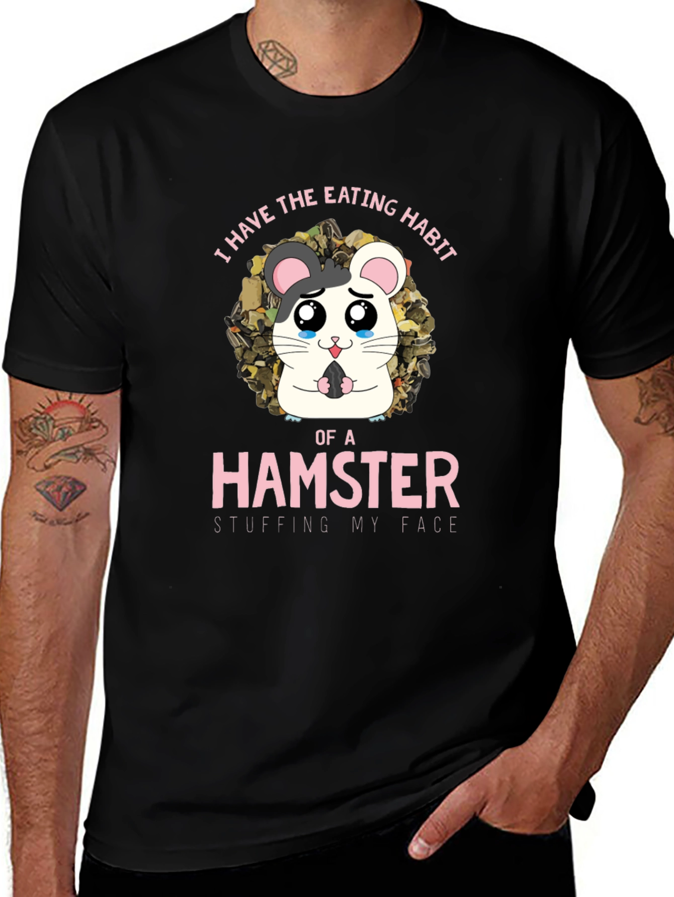 Hamster Eating Habit Graphic T-Shirt