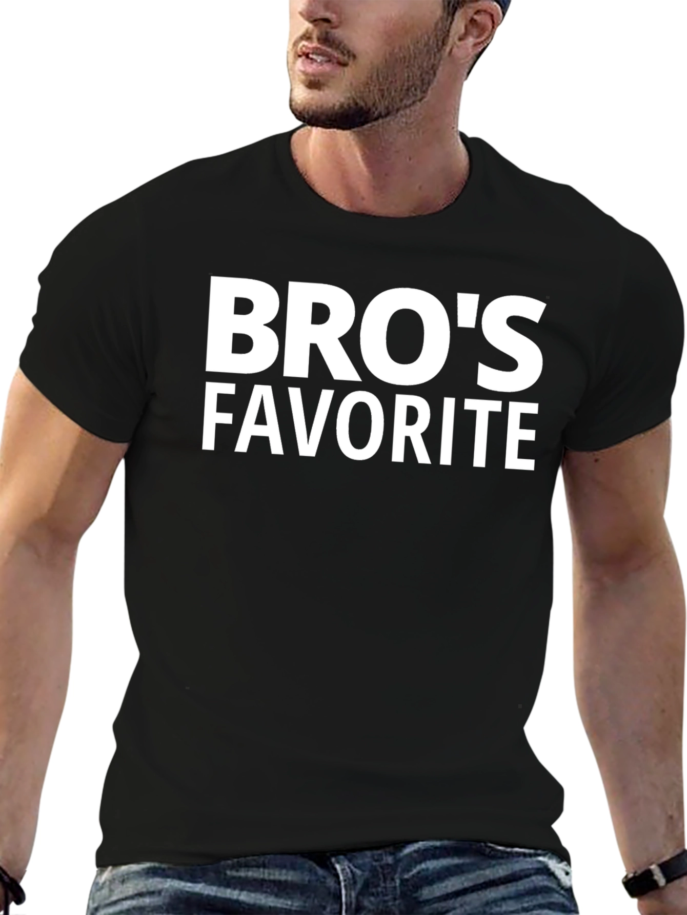 Bros Favorite Black T-Shirt - Casual Style