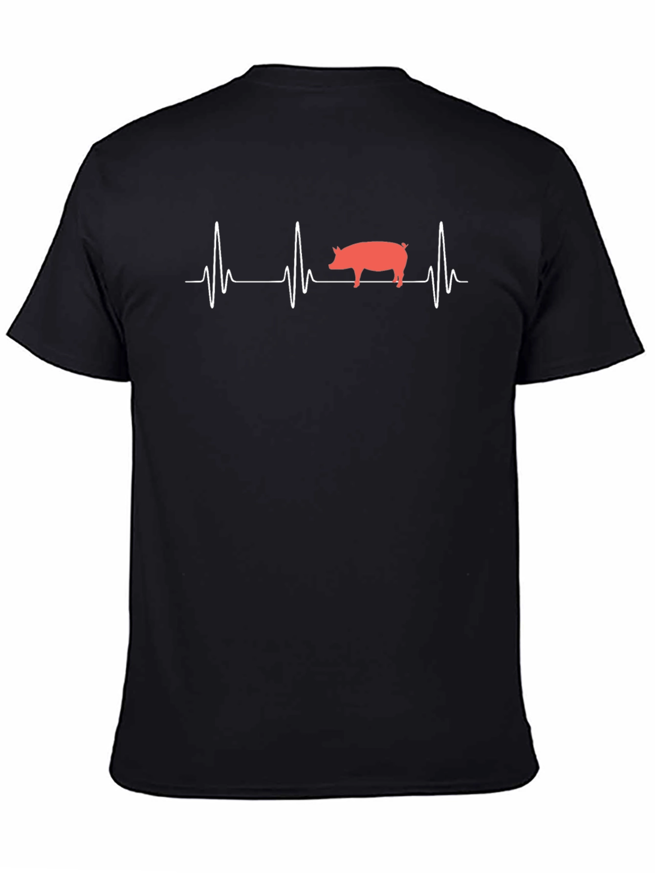 Pig Heartbeat Black T-Shirt