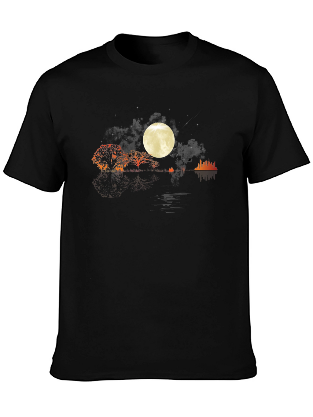Moonlit Landscape Graphic Tee - Stylish Comfort