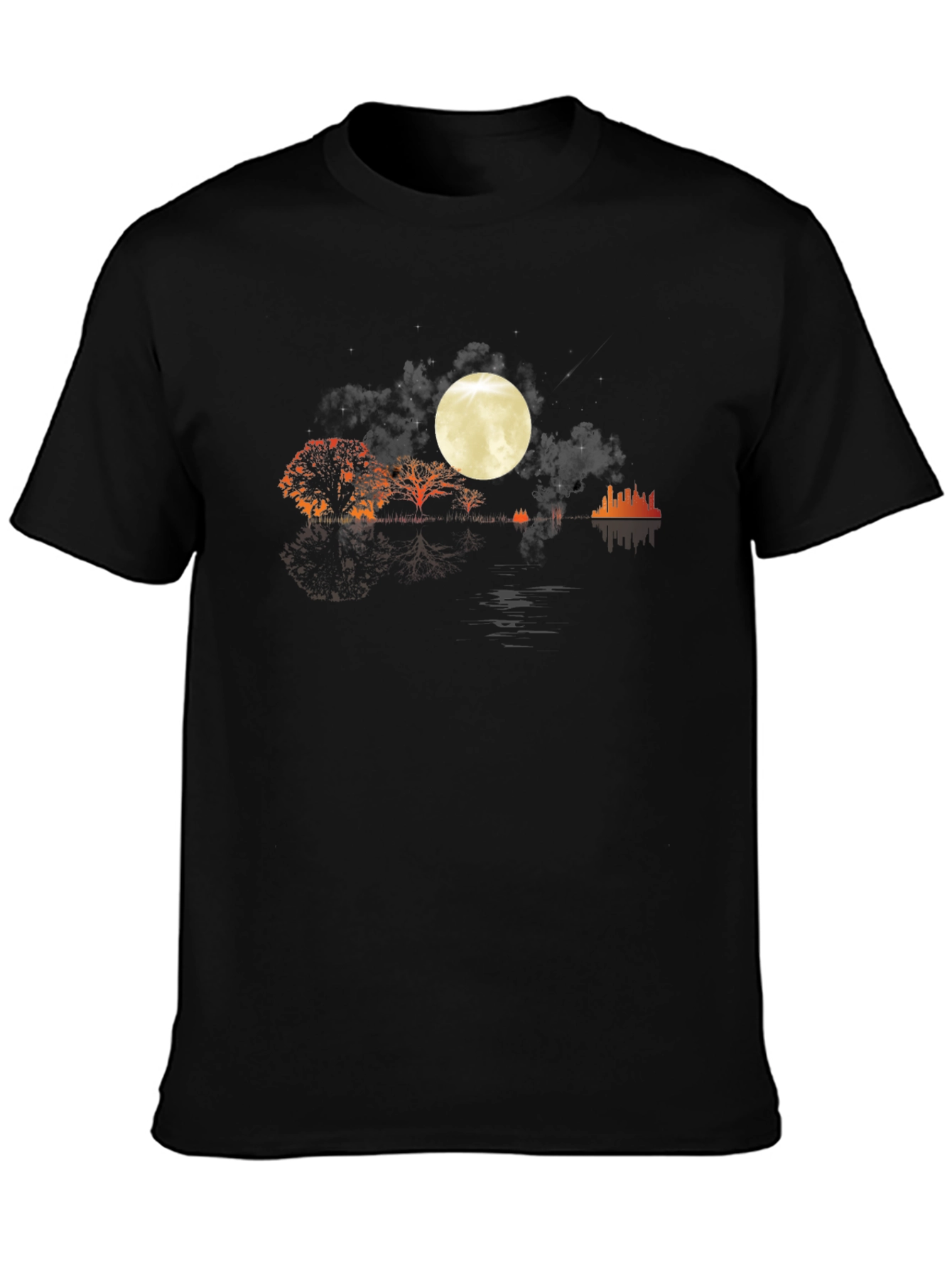 Moonlit Landscape Graphic Tee - Stylish Comfort