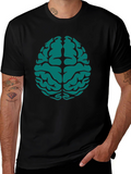 Brain Graphic Tee - Black Cotton Blend
