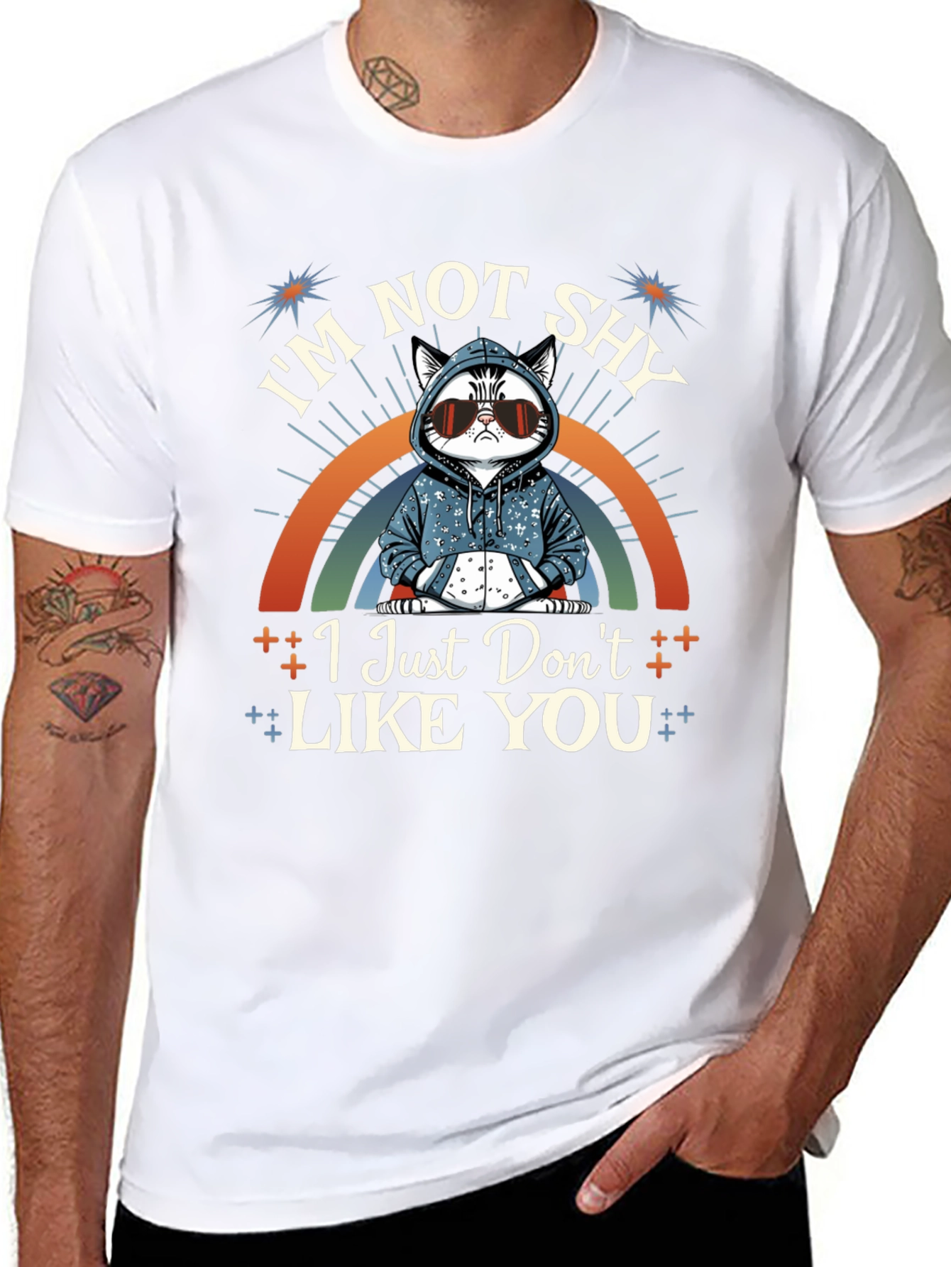 Im Not Shy Cat T-Shirt - Funny Sarcastic Tee