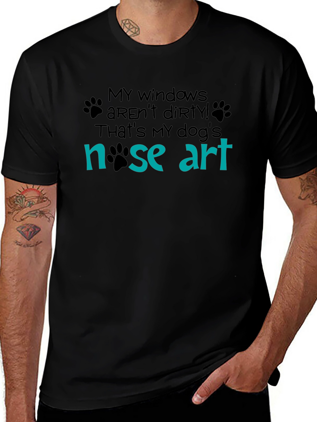 Dog Nose Art T-Shirt - Funny Pet Lover Tee