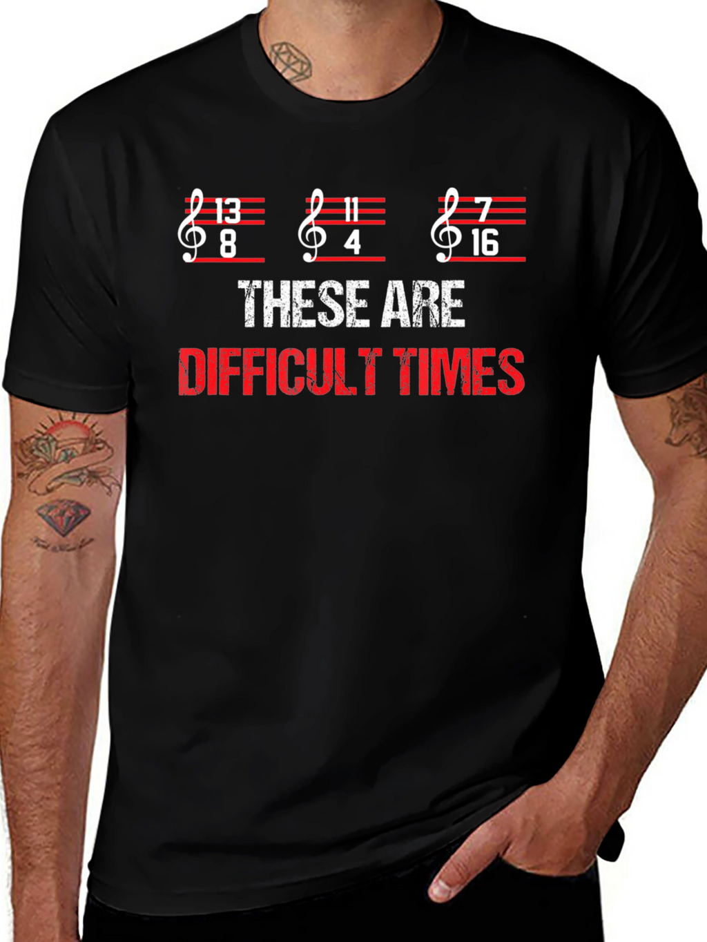 Difficult Times Music Pun T-Shirt