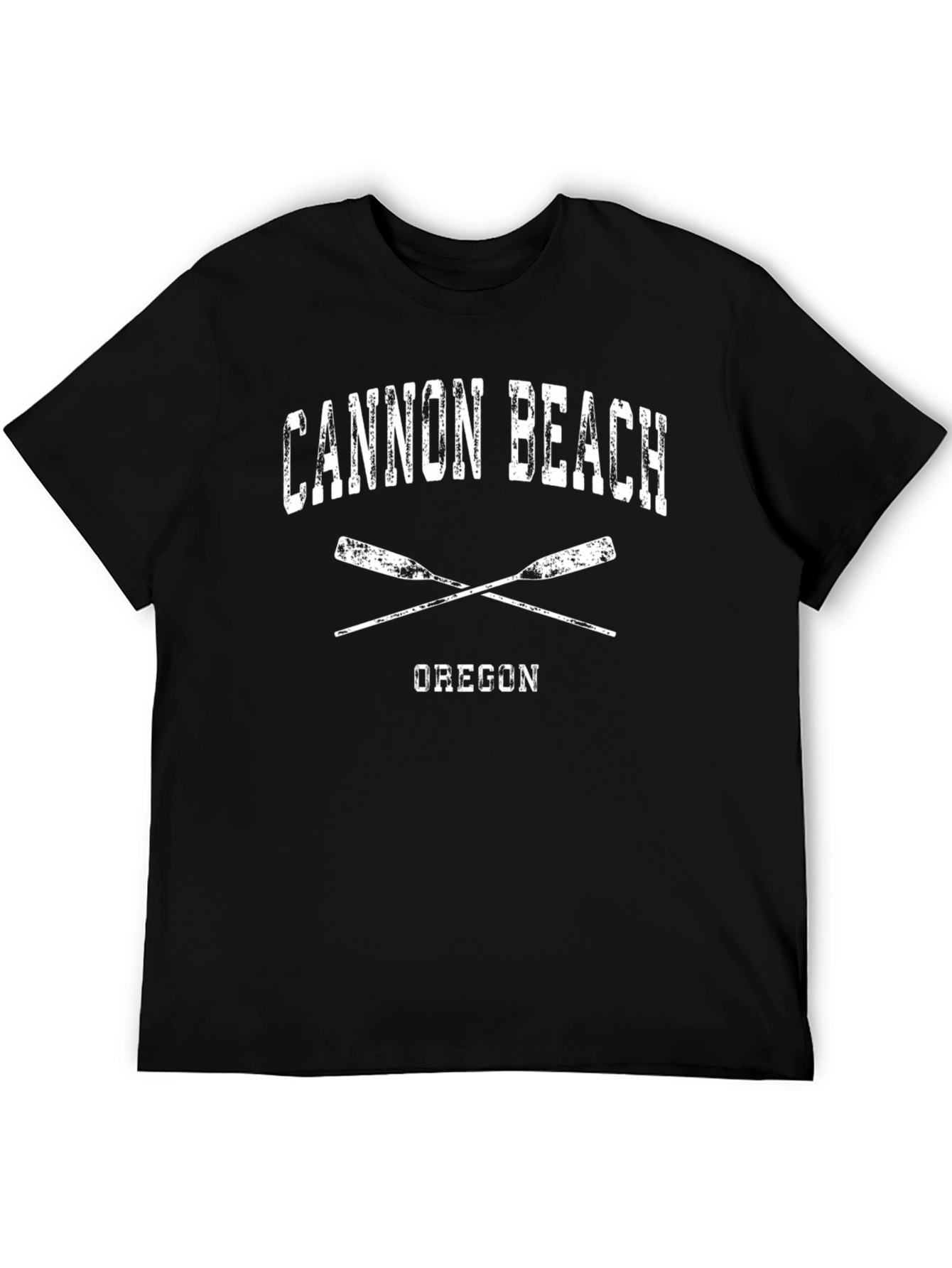 Cannon Beach Oregon T-Shirt Rowing Paddle Graphic