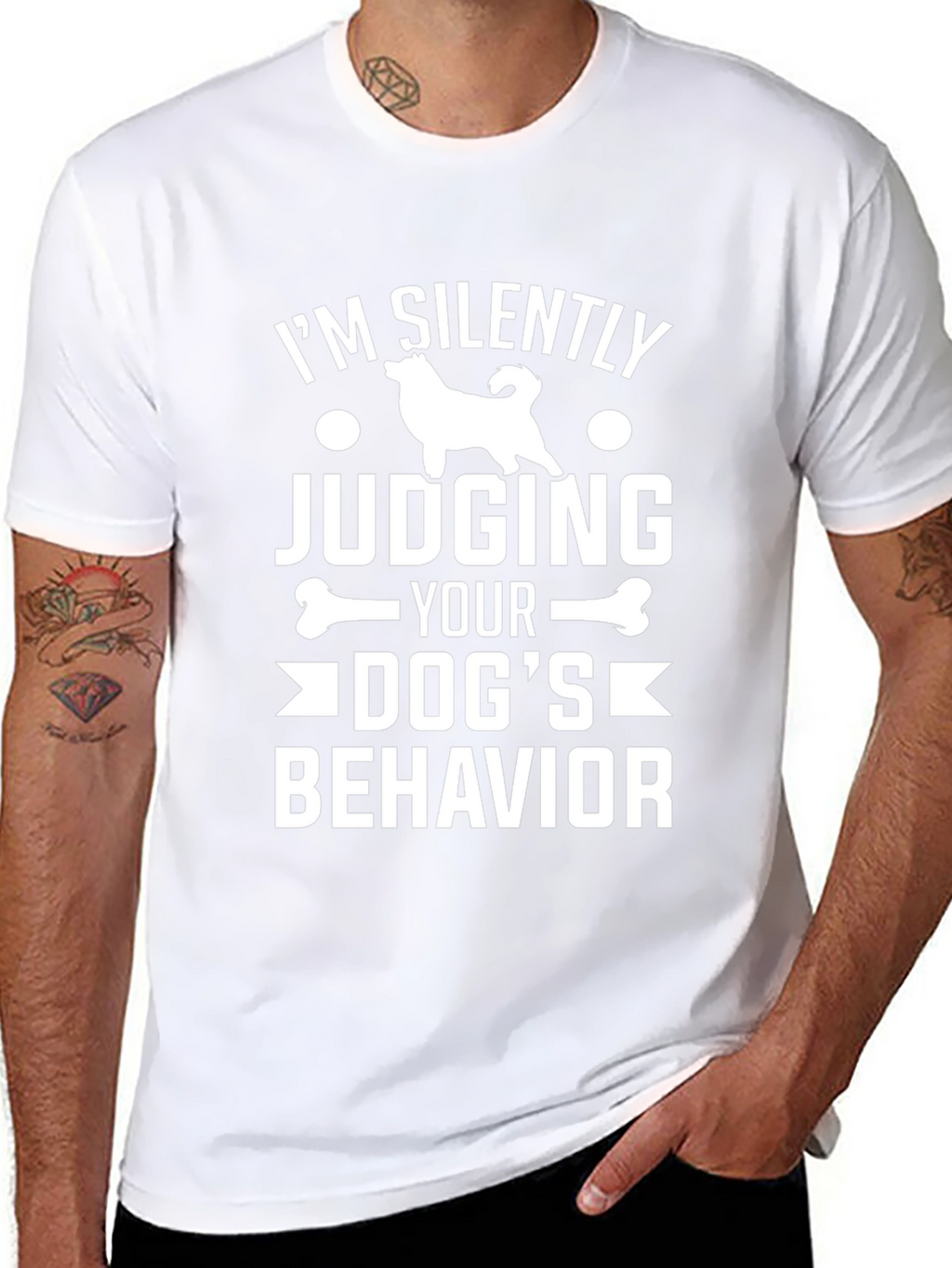 Dog Lover T-Shirt - Silently Judging Dog Behavior