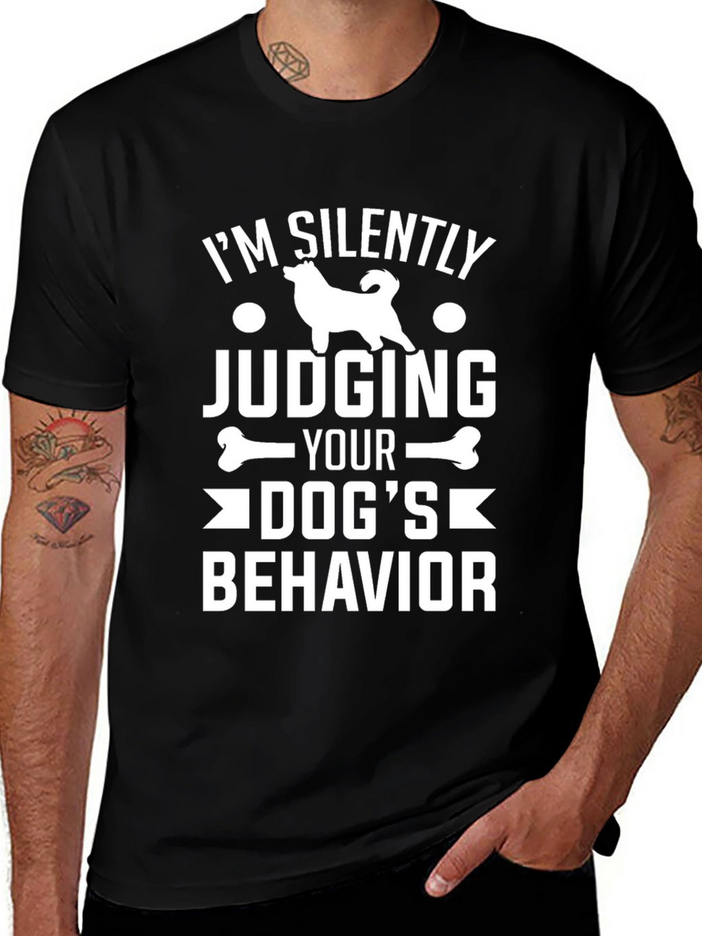 Dog Lover T-Shirt - Silently Judging Dog Behavior