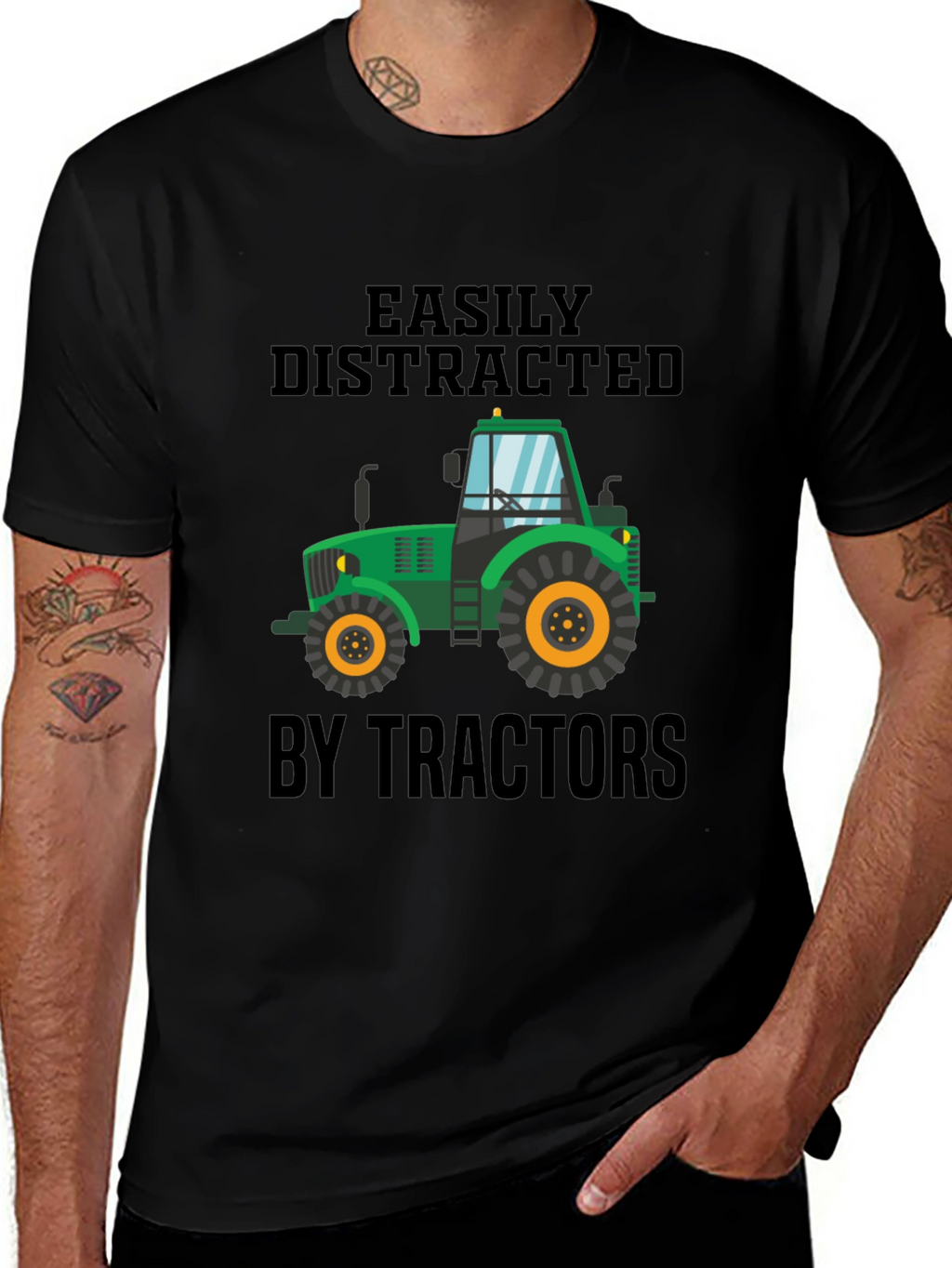 Easily Distracted by Tractors T-Shirt