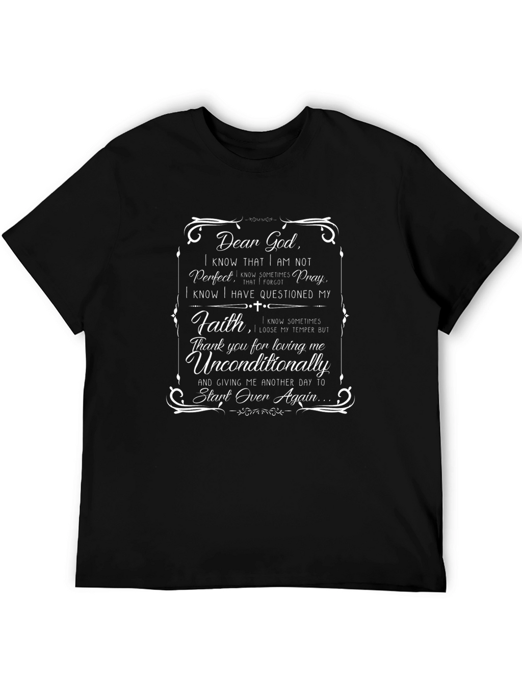 Dear God Graphic T-Shirt - Black