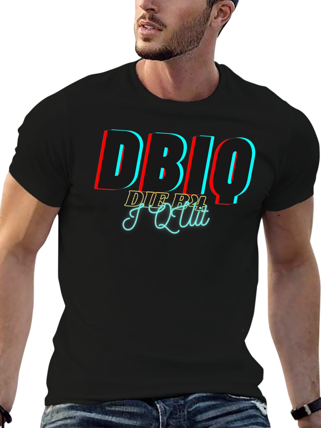 DBIQ I Quit Black Graphic T-Shirt