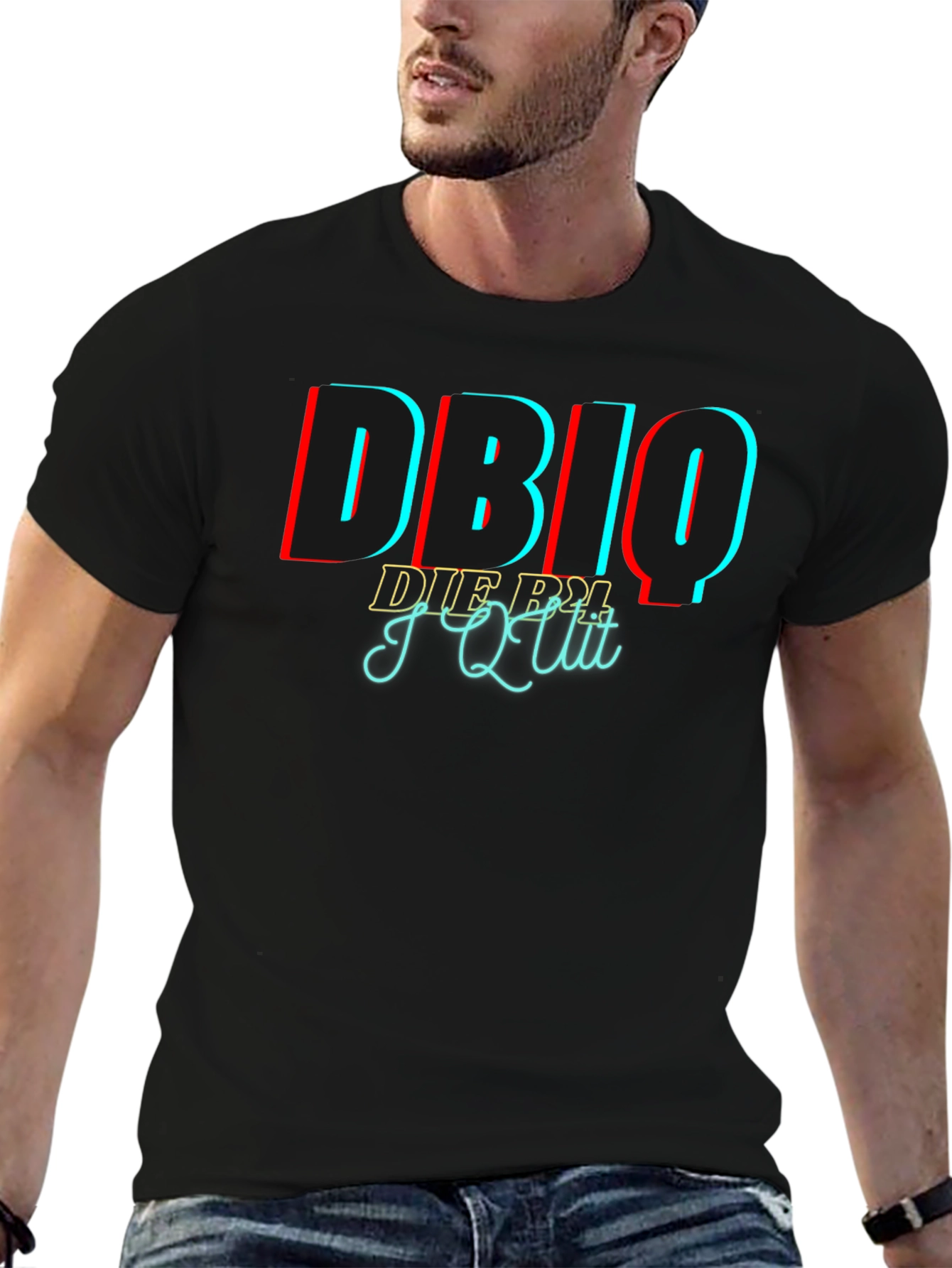 DBIQ I Quit Black Graphic T-Shirt