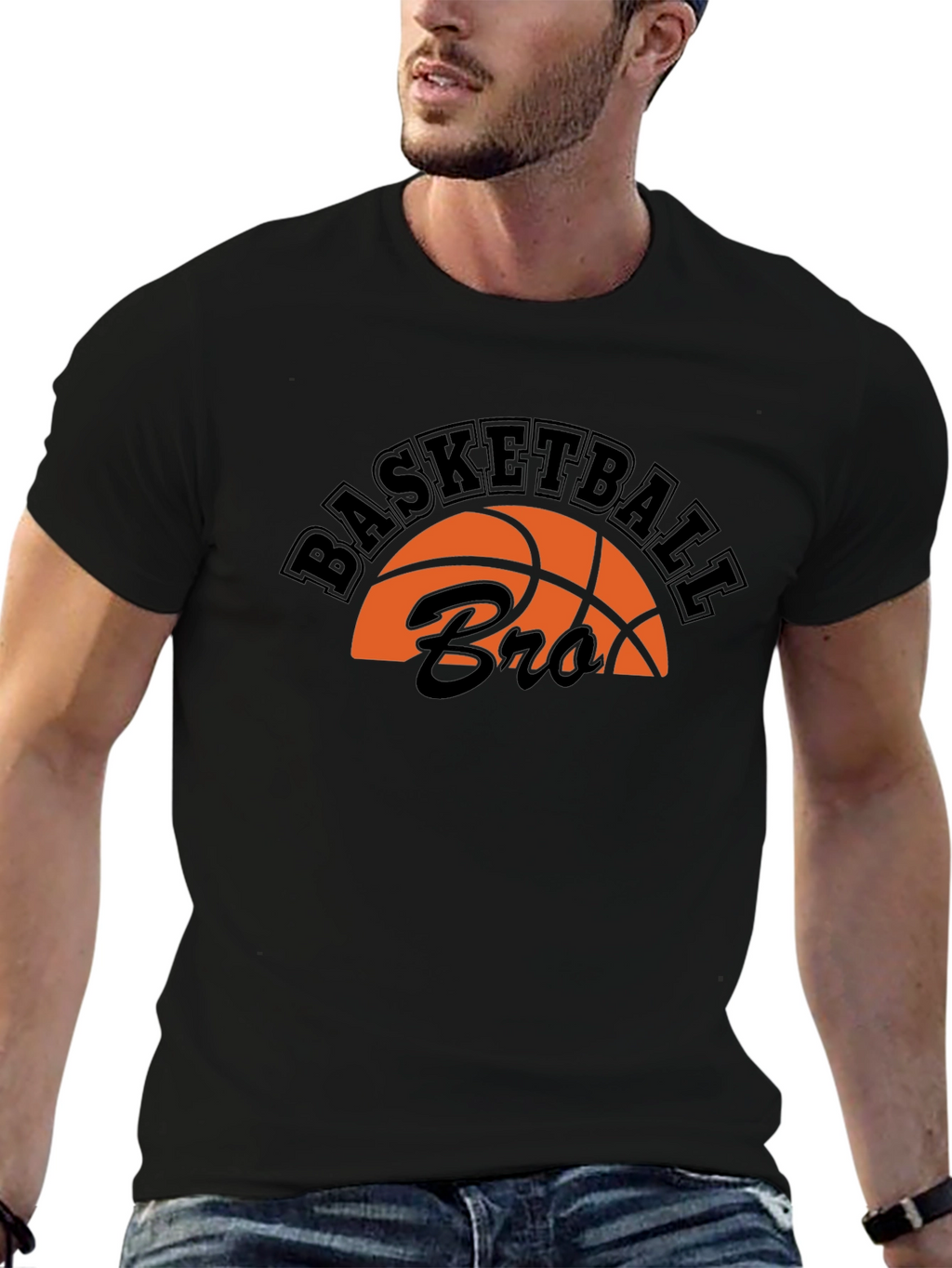 Basketball Bro T-Shirt - Black Graphic Tee