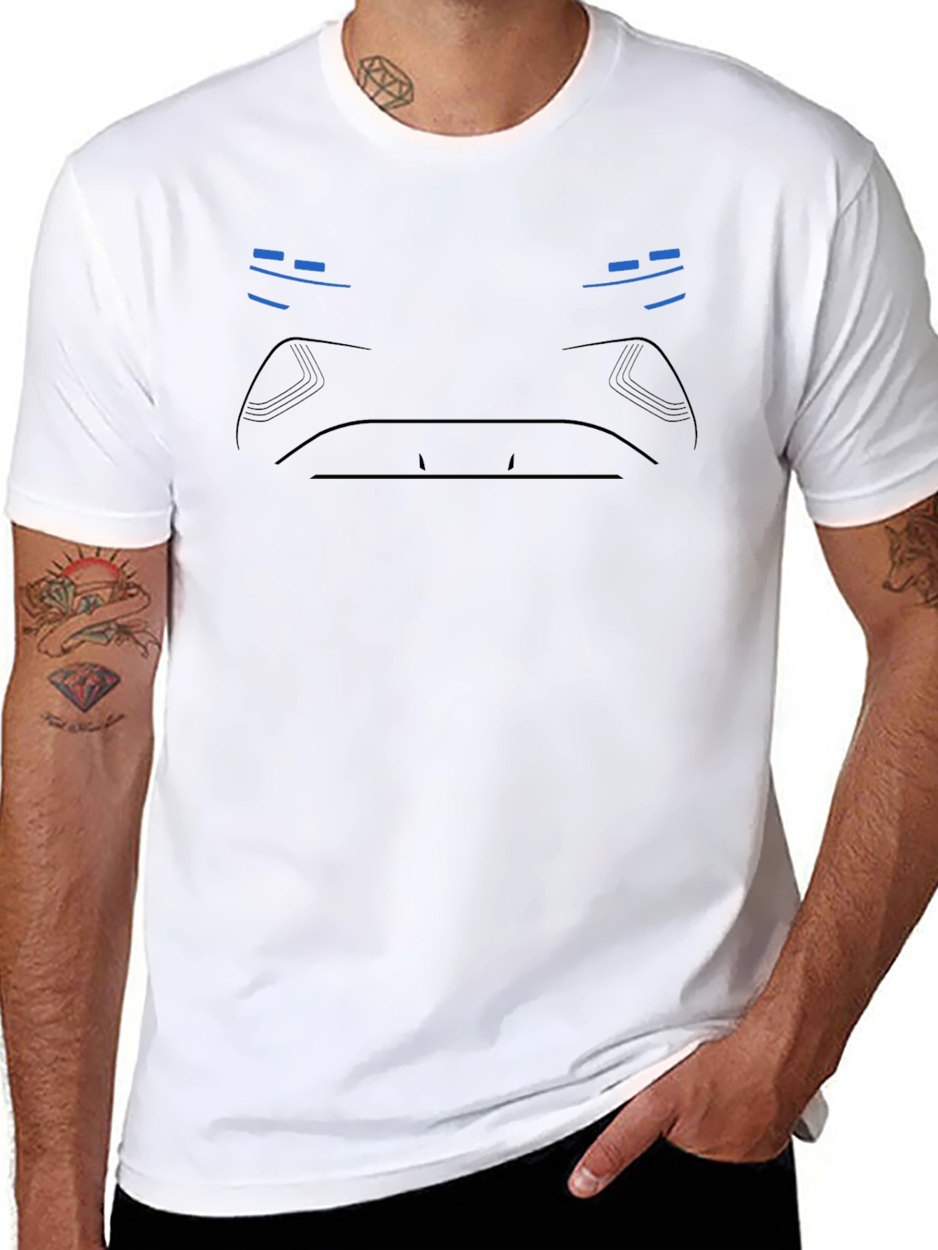 Minimalist Cyberpunk T-Shirt - Black
