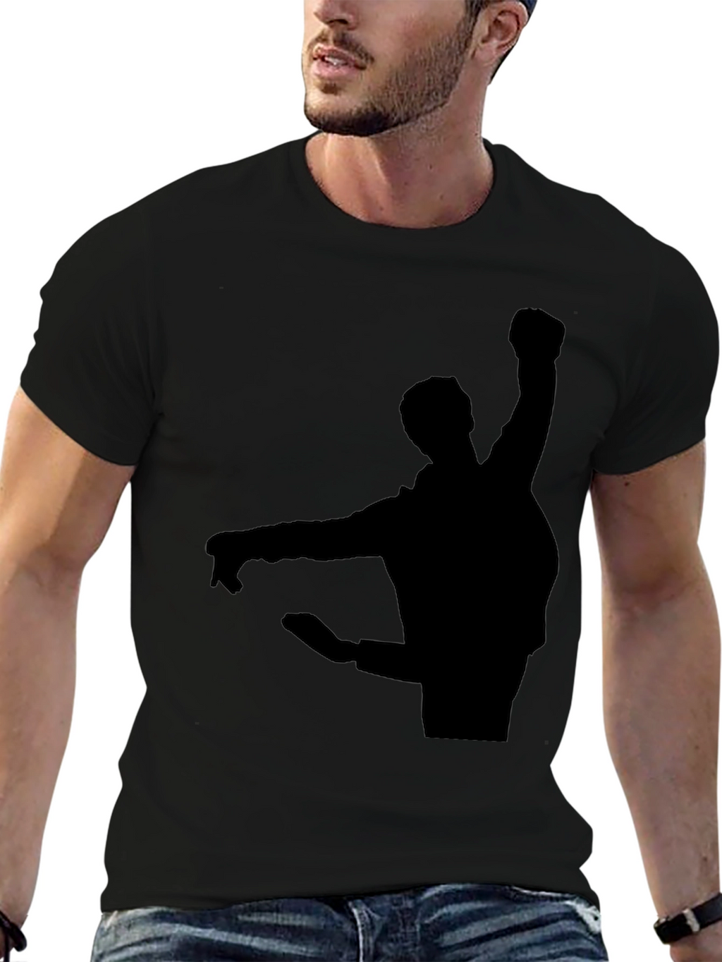 Silhouette Graphic T-Shirt - Black