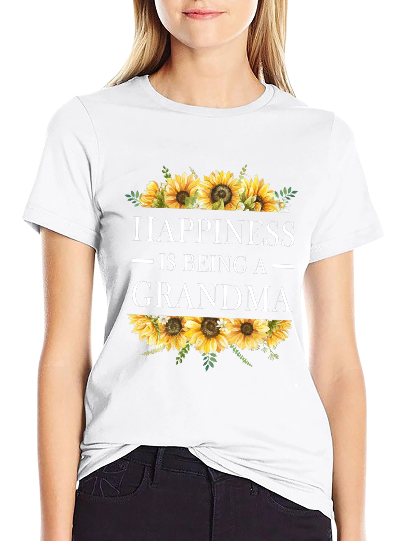 Happiness is Being a Grandma Sunflower T-Shirt