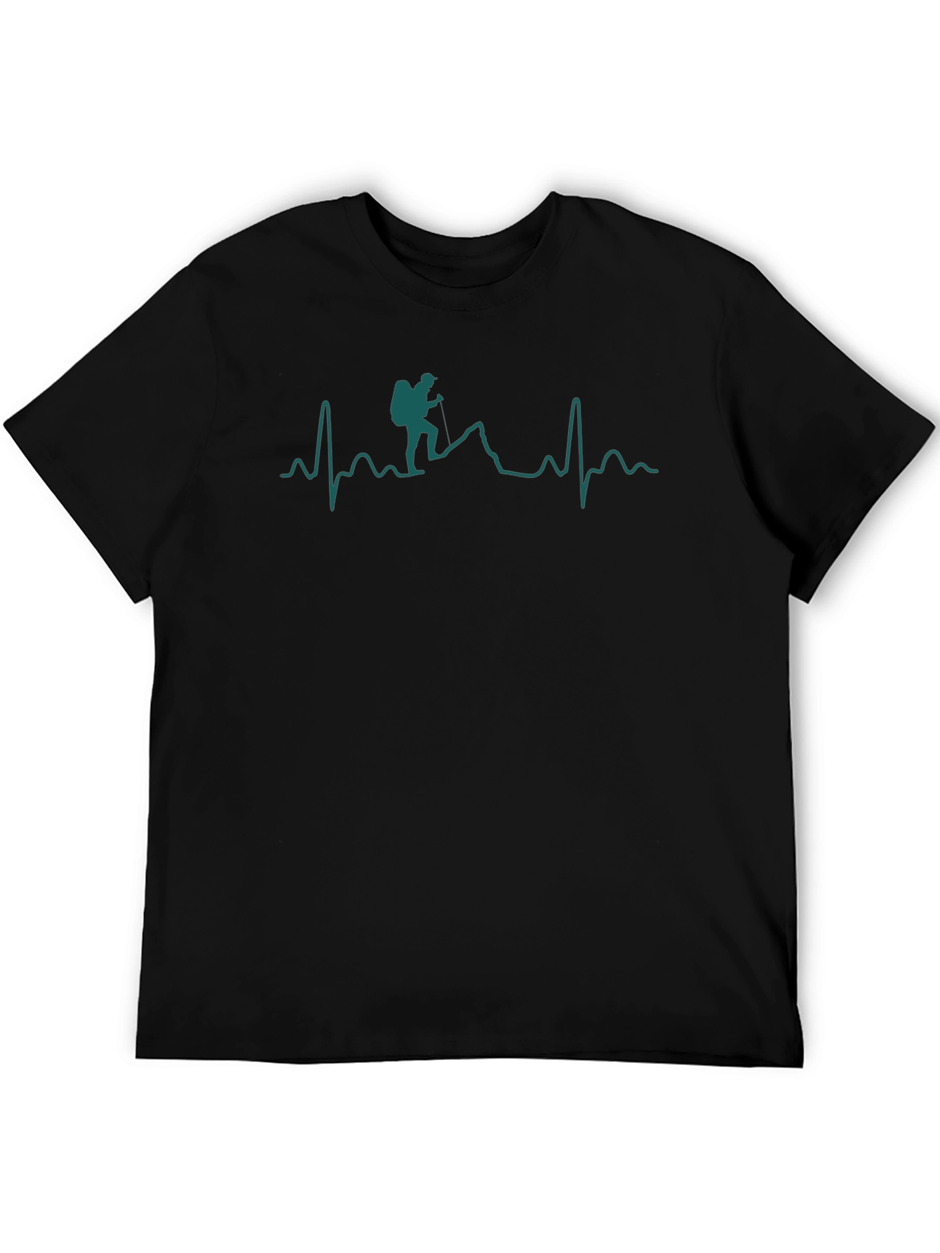 Hiking Heartbeat Graphic Tee - Black