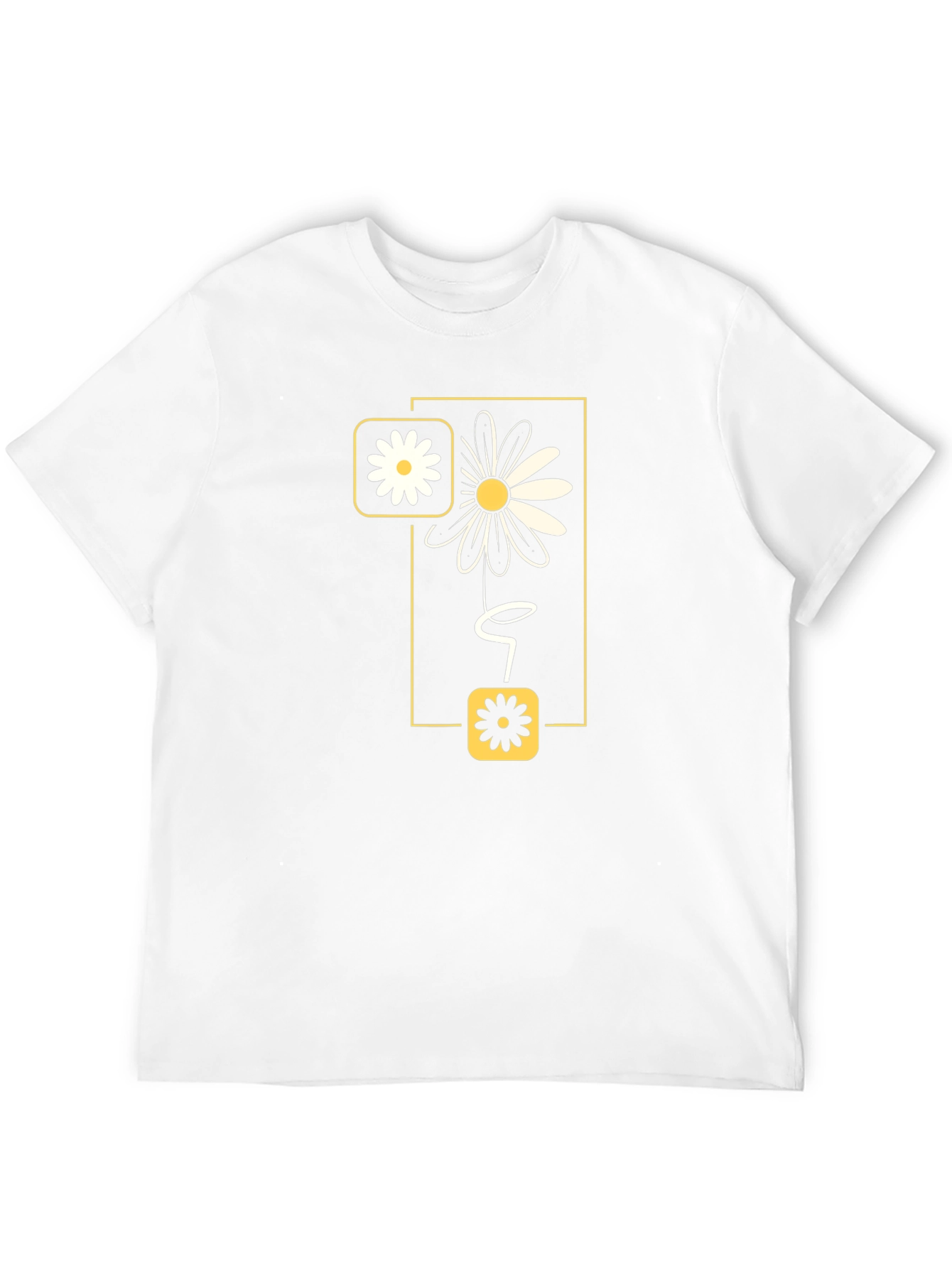 Daisy Graphic Print Mens Black T-Shirt