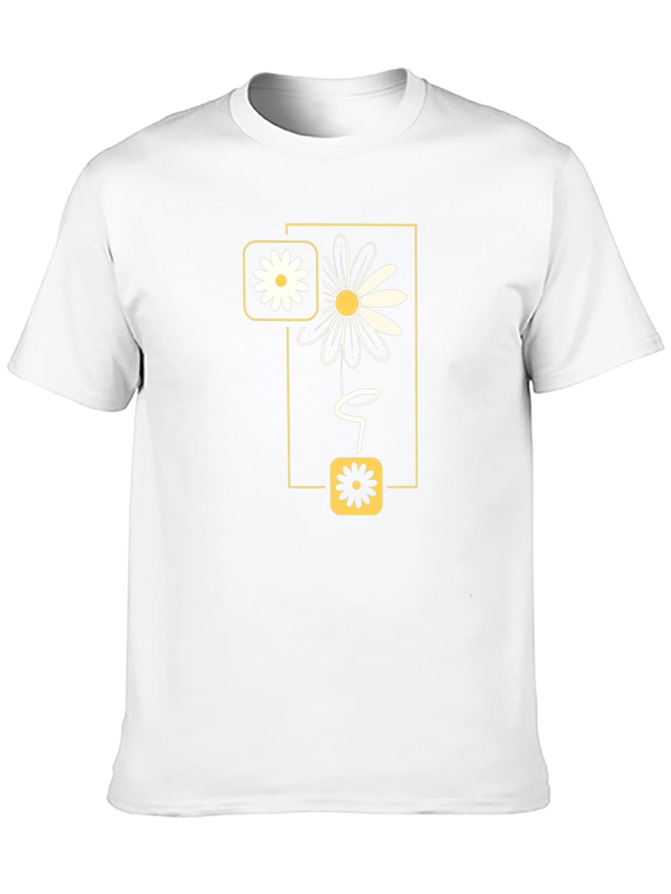 Daisy Graphic Print Mens Black T-Shirt