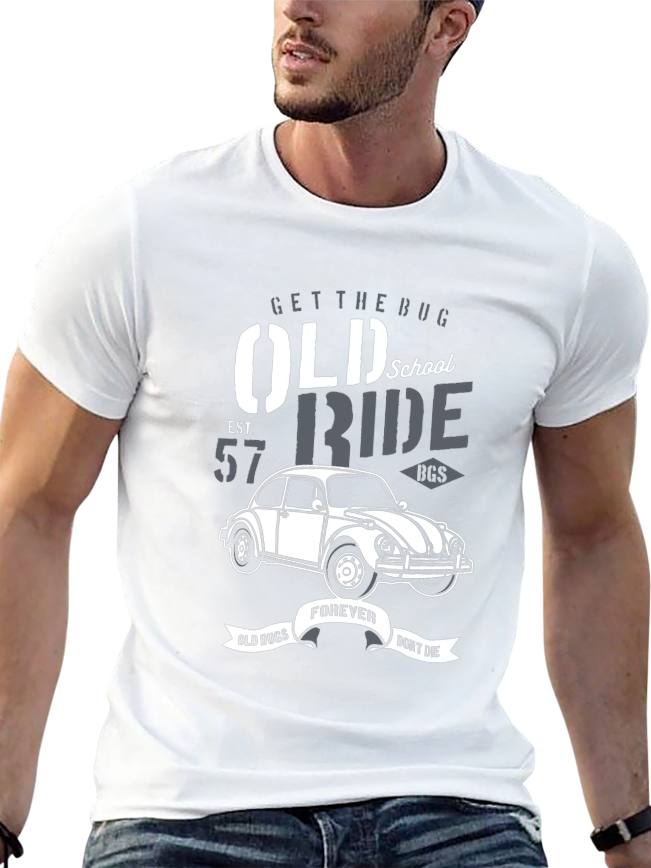 Old School VW Beetle T-Shirt - Classic Car Ride