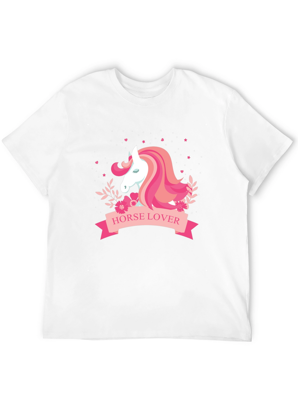 Horse Lover Graphic Tee - Black Cotton T-Shirt