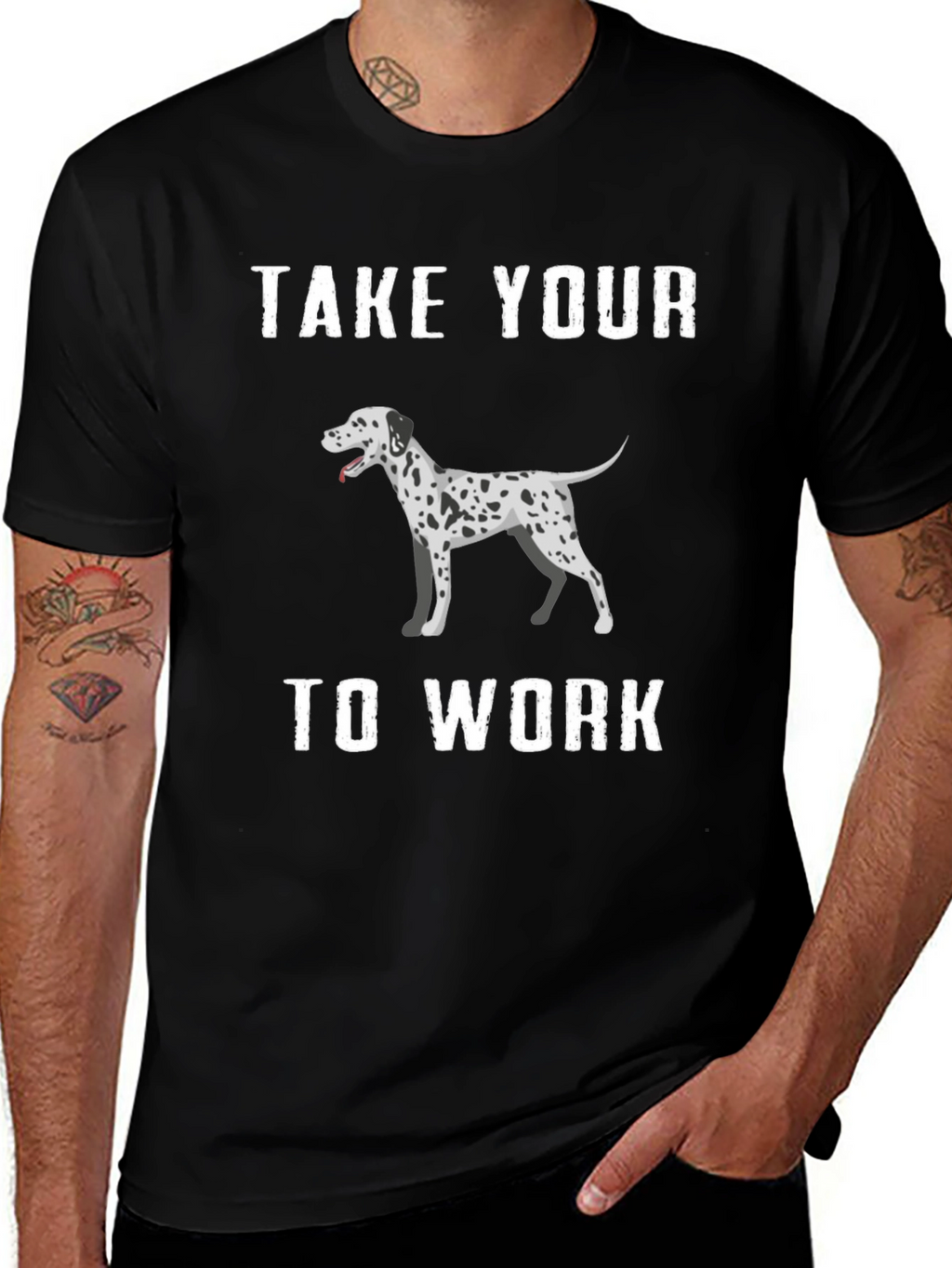 Dalmatian Dog T-Shirt Take Your Dog To Work
