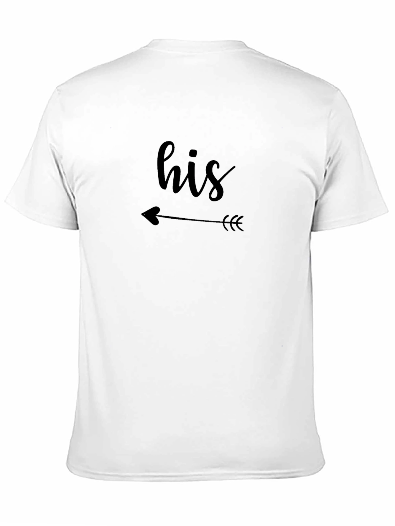 His Arrow Graphic Tee - Black Casual T-Shirt