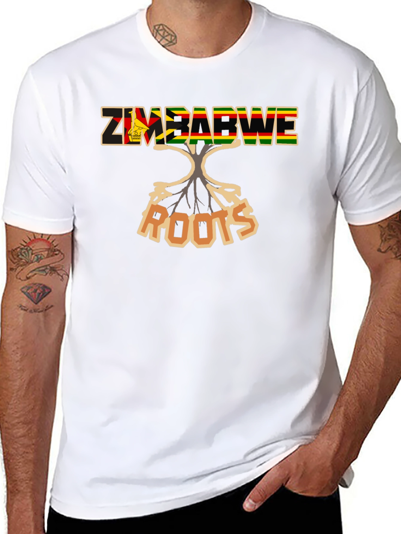 Zimbabwe Roots Black T-Shirt