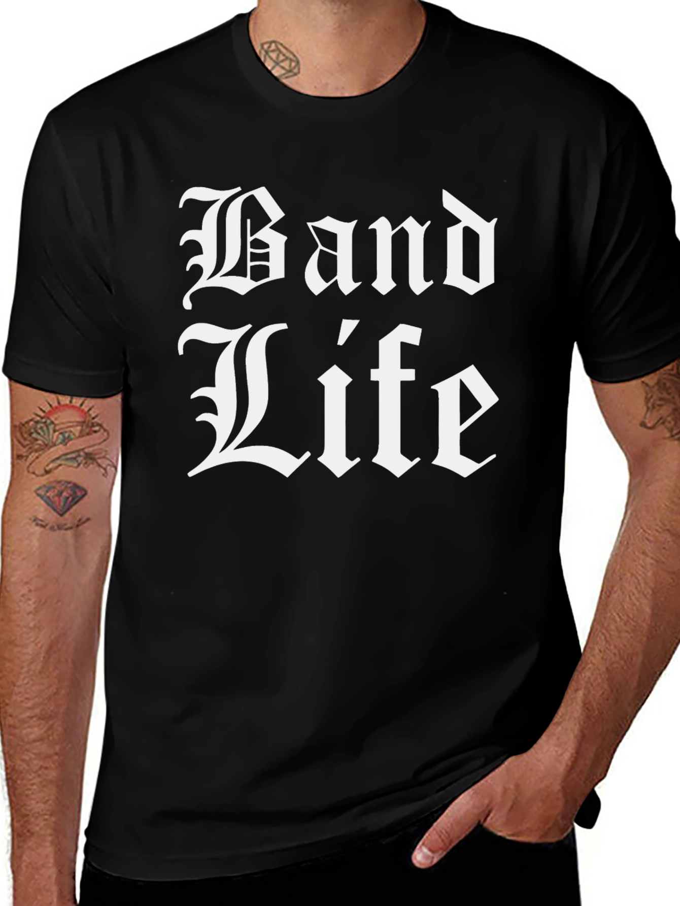 Band Life Black Graphic T-Shirt