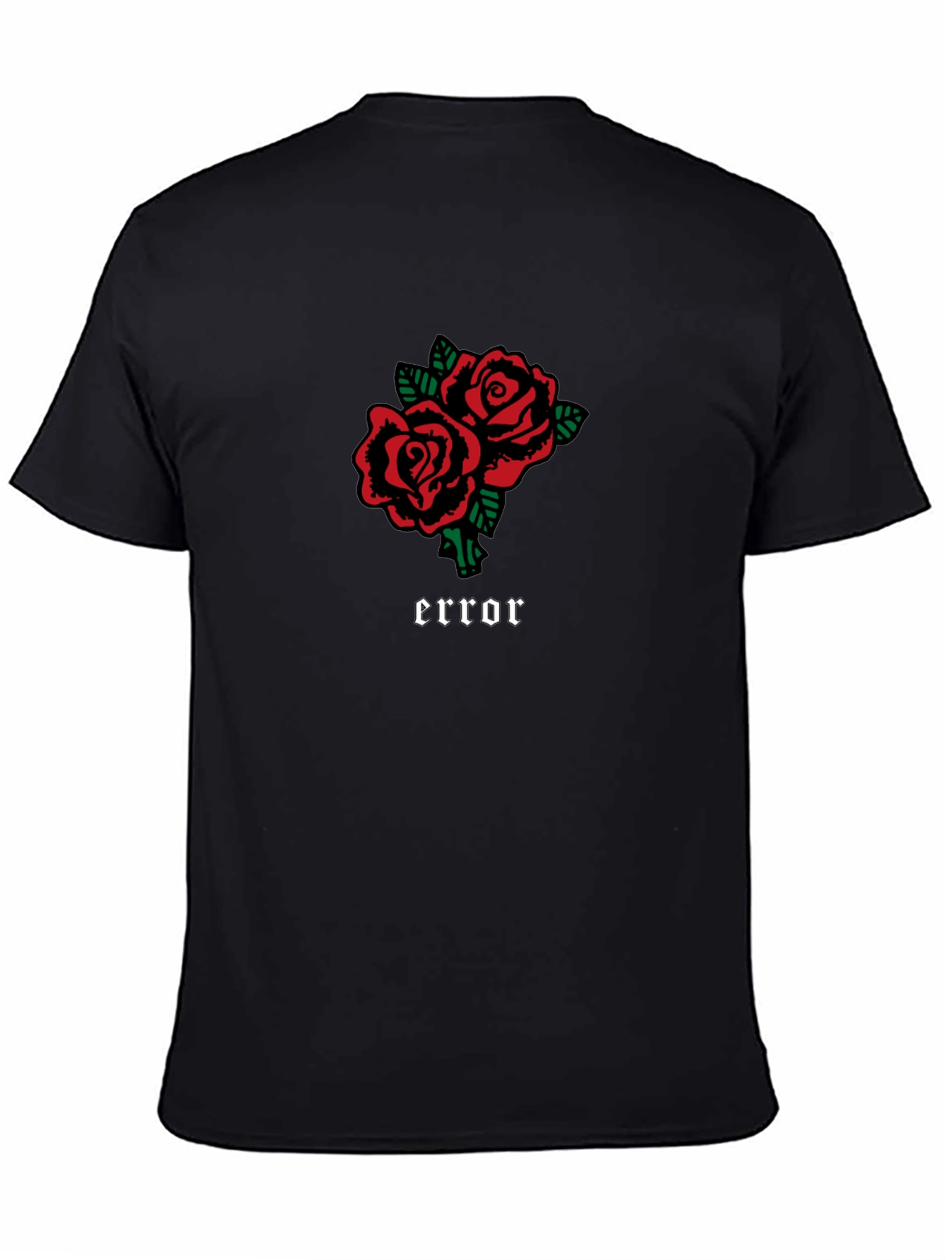 Error Roses Black Graphic Tee