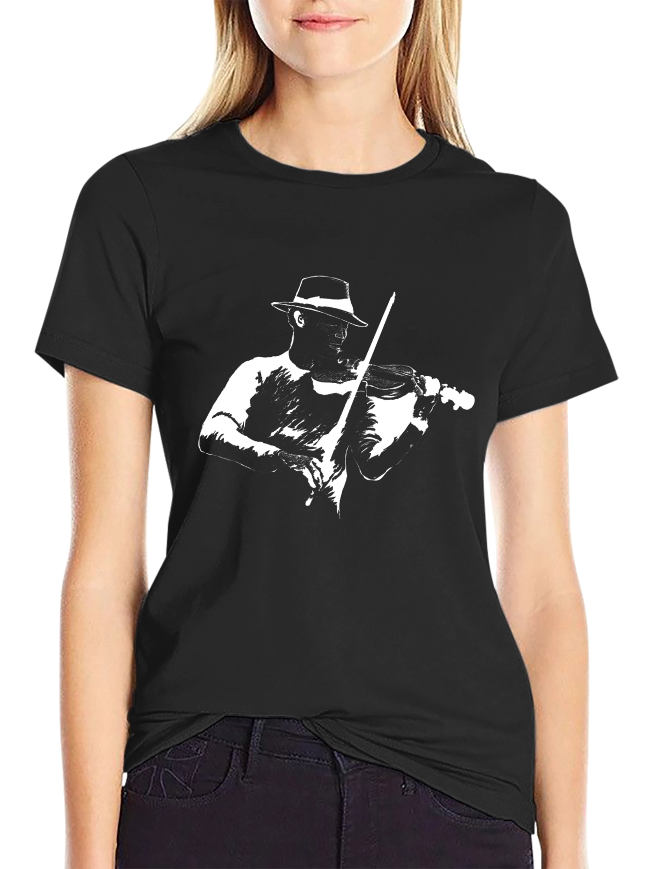 Violinist Graphic Tee - Classic Musician Style